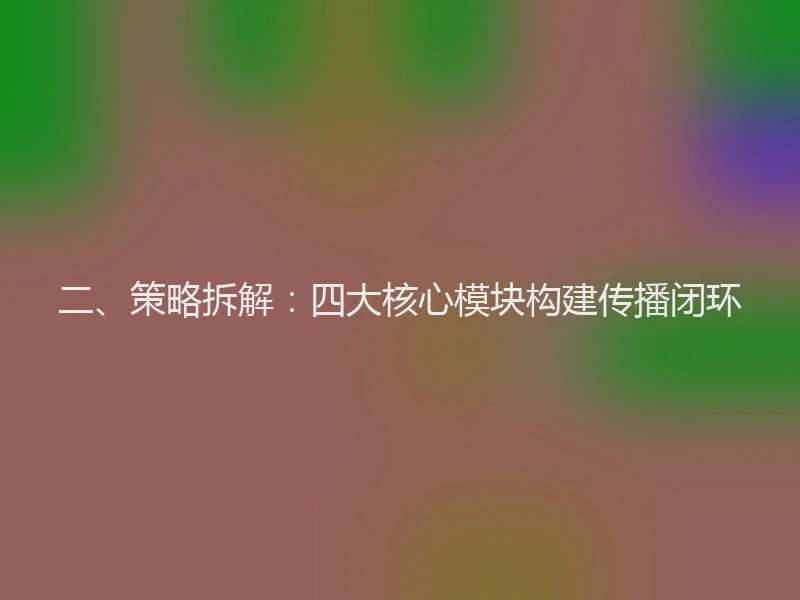 二、策略拆解：四大核心模块构建传播闭环