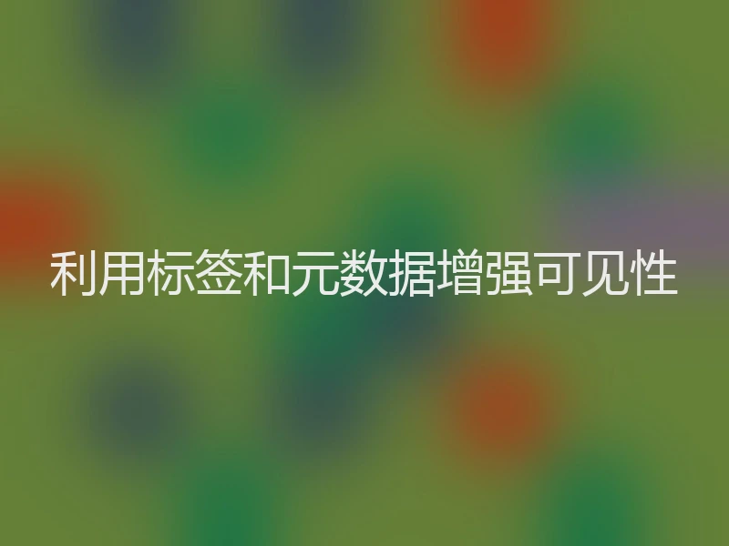 利用标签和元数据增强可见性