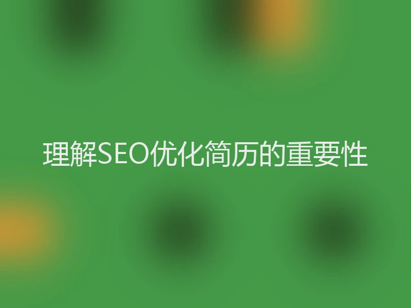 理解SEO优化简历的重要性