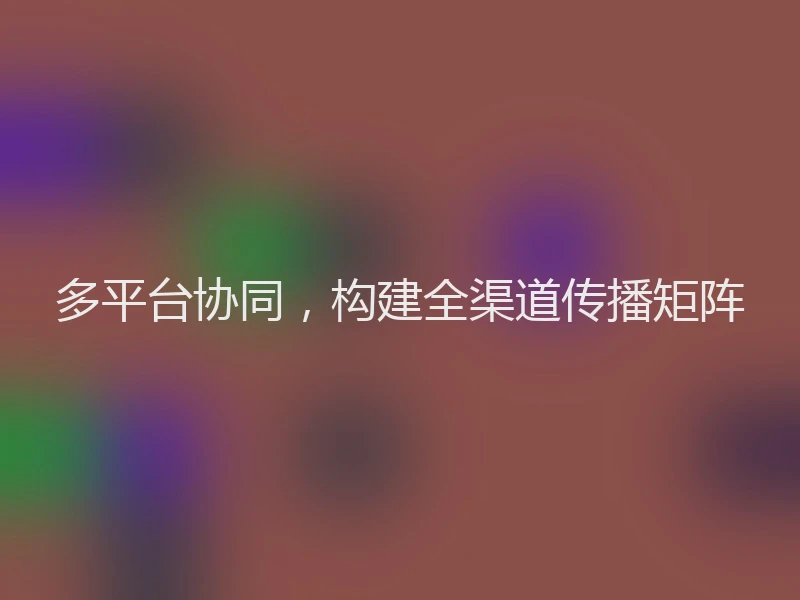 多平台协同，构建全渠道传播矩阵