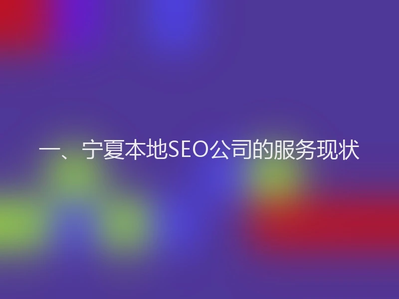 一、宁夏本地SEO公司的服务现状