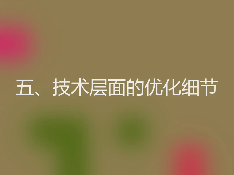 五、技术层面的优化细节