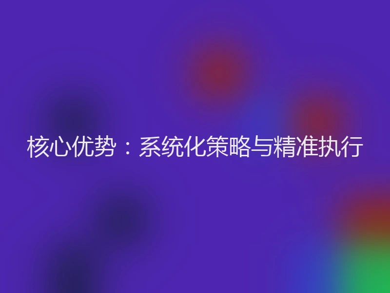 核心优势：系统化策略与精准执行