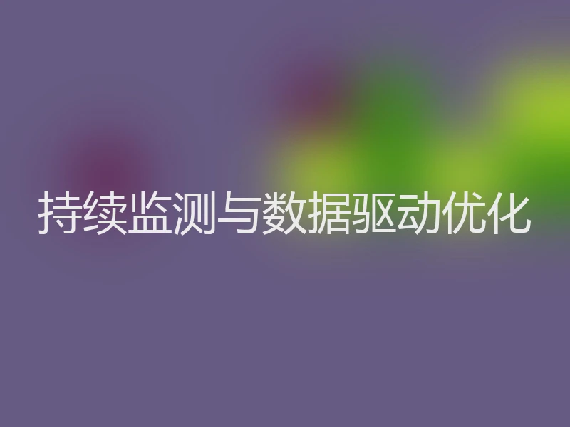 持续监测与数据驱动优化