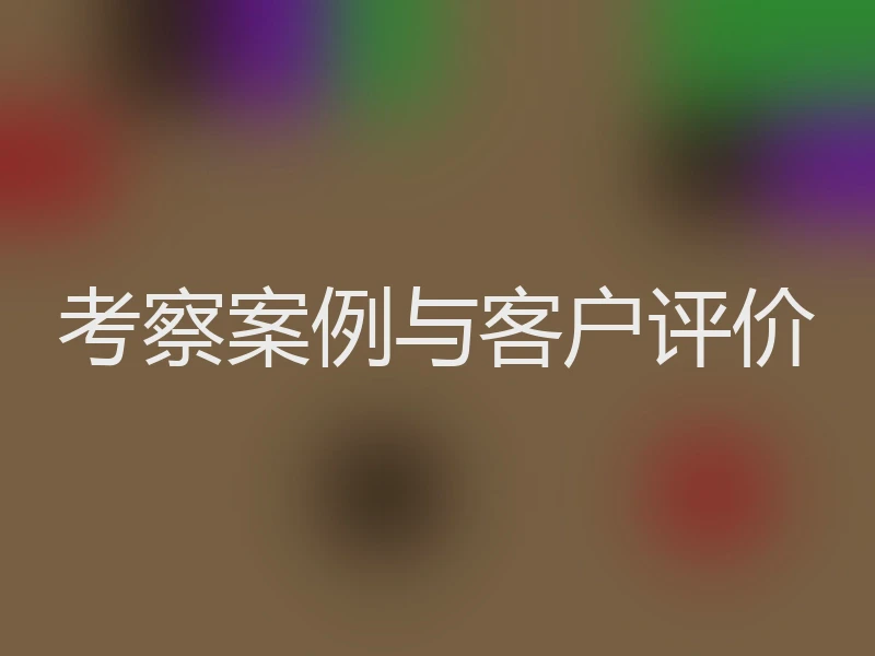 考察案例与客户评价