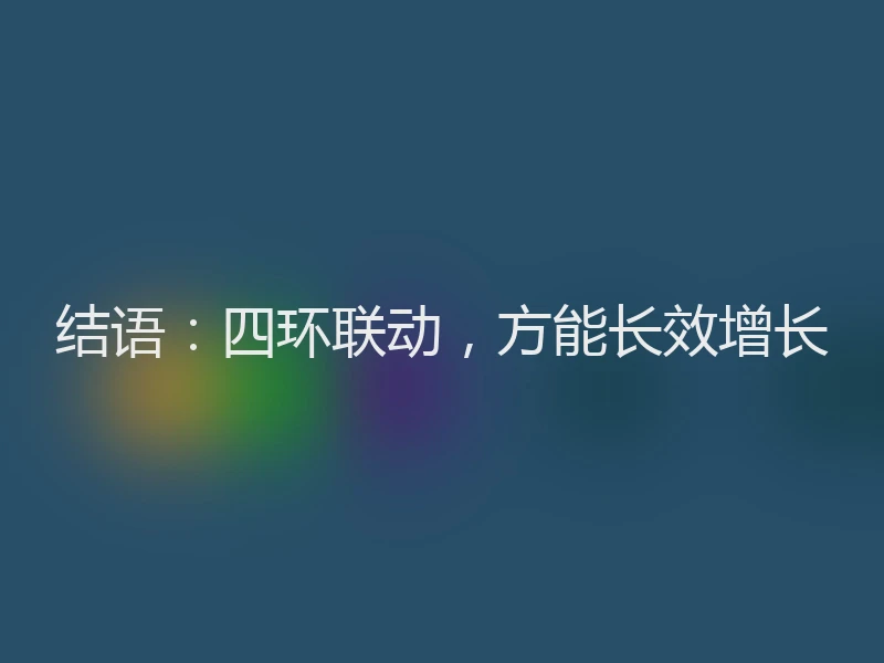 结语：四环联动，方能长效增长