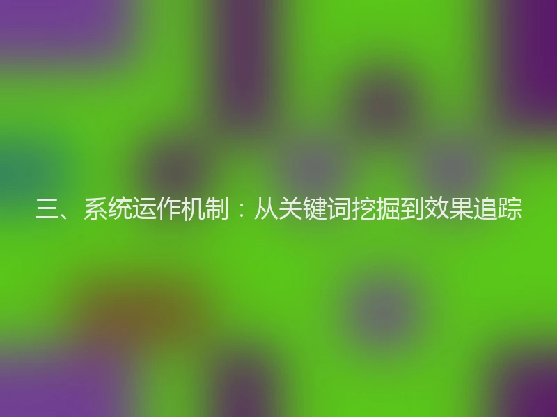 三、系统运作机制：从关键词挖掘到效果追踪