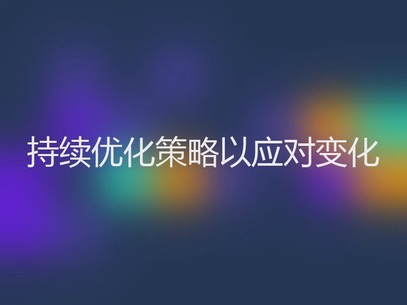 持续优化策略以应对变化