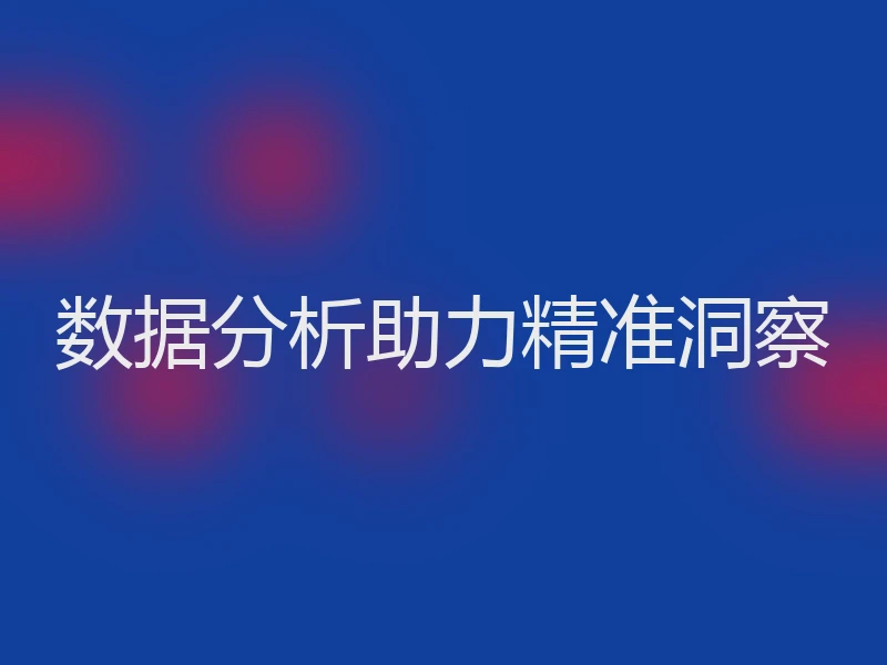 数据分析助力精准洞察
