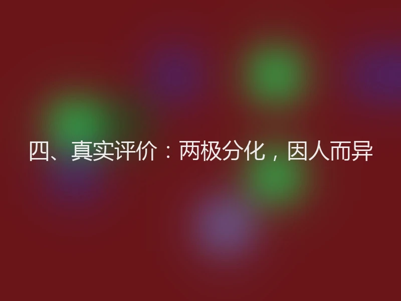 四、真实评价：两极分化，因人而异
