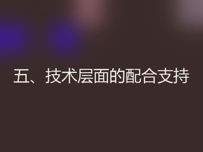 五、技术层面的配合支持