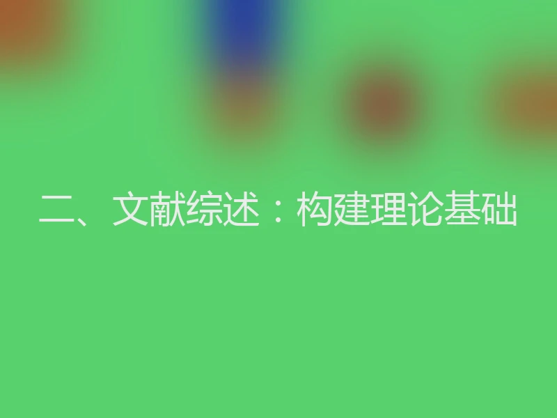 二、文献综述：构建理论基础