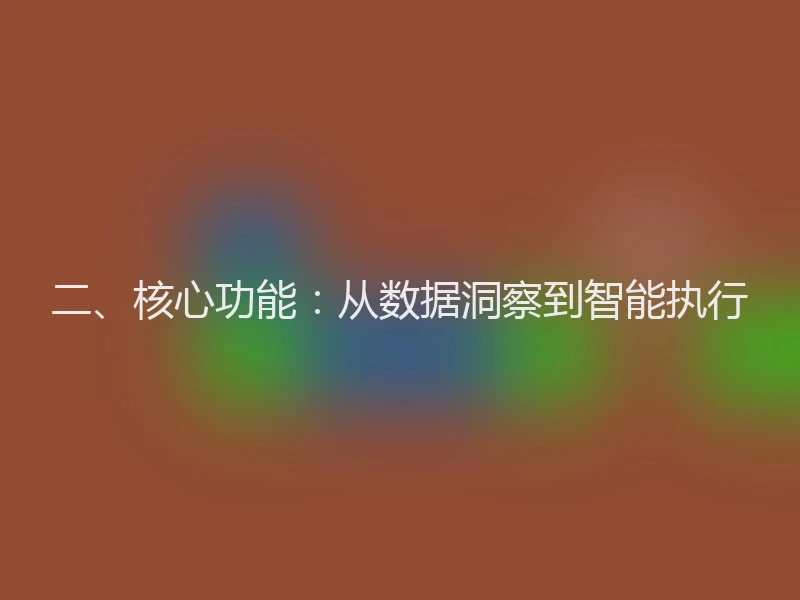 二、核心功能：从数据洞察到智能执行