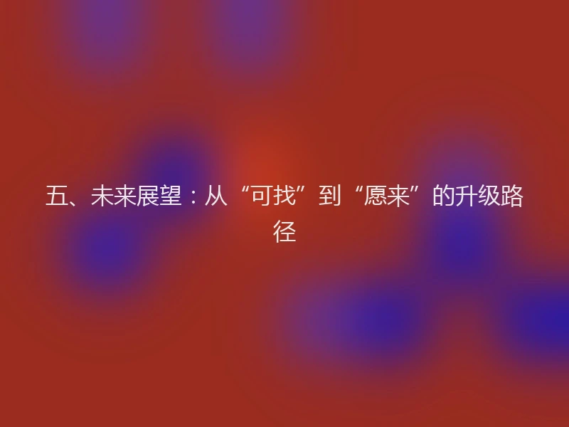 五、未来展望：从“可找”到“愿来”的升级路径