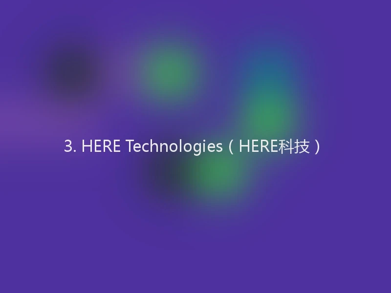 3. HERE Technologies（HERE科技）