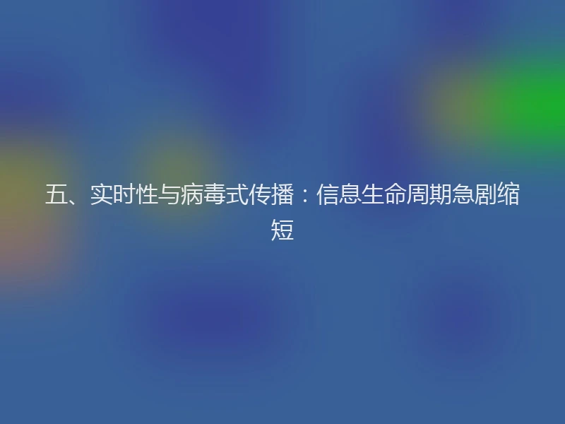 五、实时性与病毒式传播：信息生命周期急剧缩短