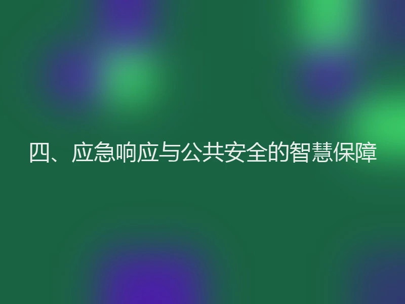 四、应急响应与公共安全的智慧保障
