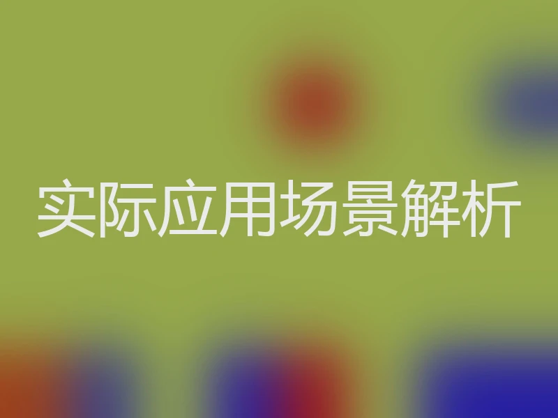 实际应用场景解析