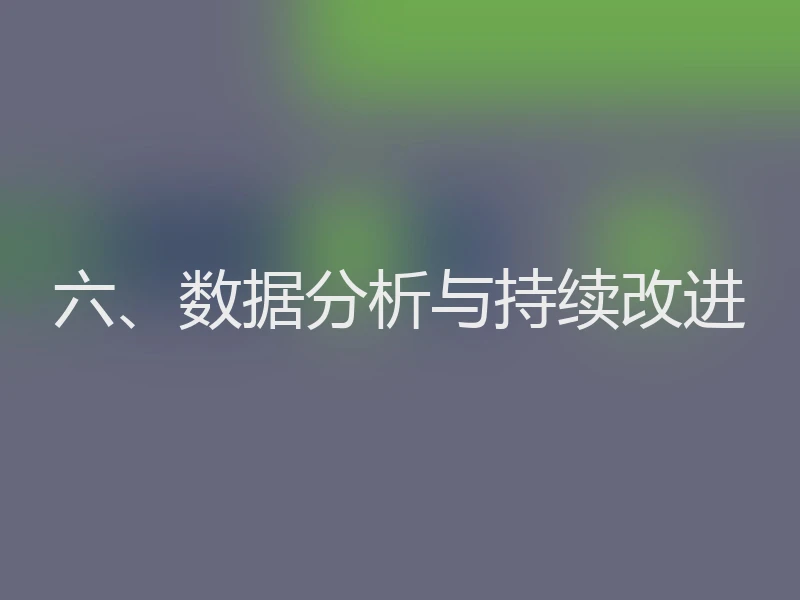 六、数据分析与持续改进