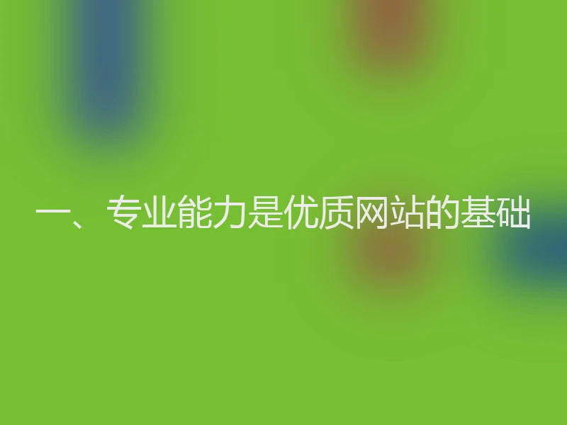 一、专业能力是优质网站的基础