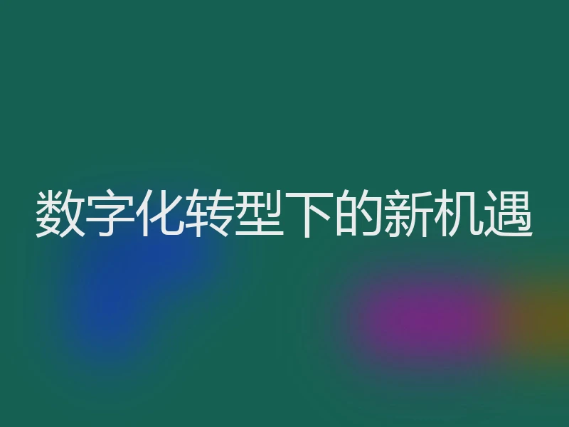 数字化转型下的新机遇