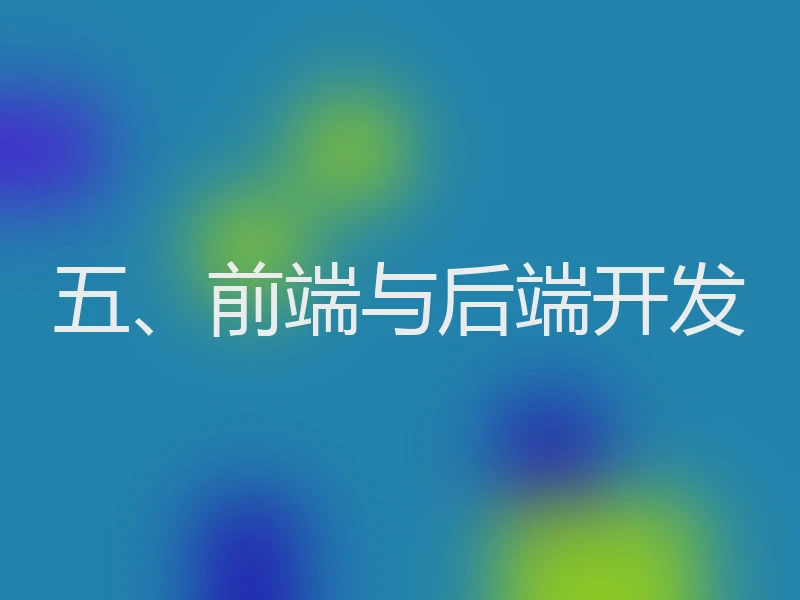 五、前端与后端开发