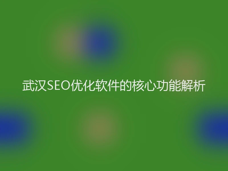 武汉SEO优化软件的核心功能解析