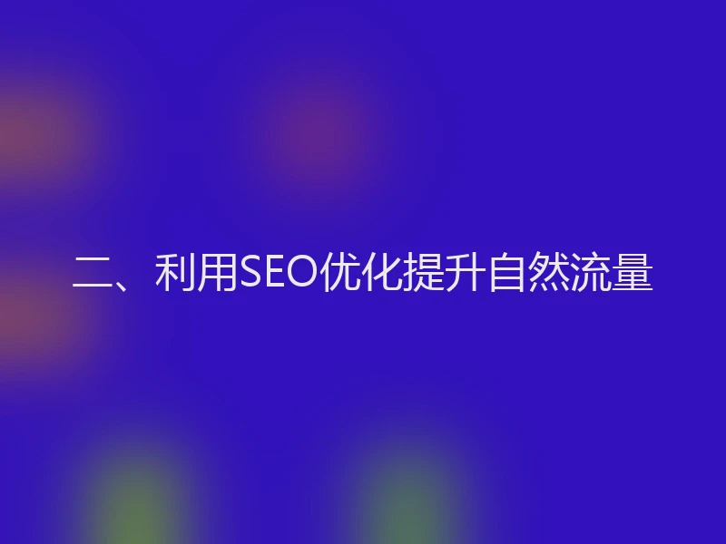 二、利用SEO优化提升自然流量