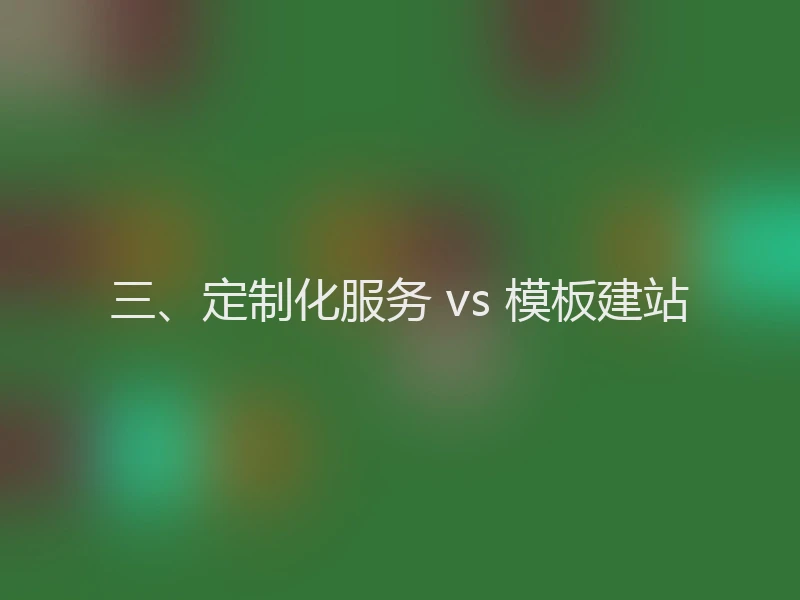 三、定制化服务 vs 模板建站