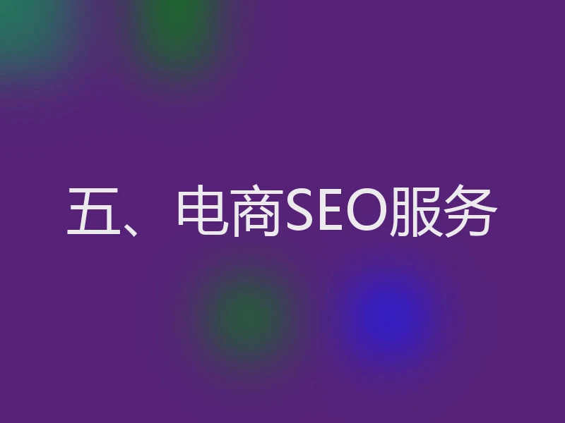 五、电商SEO服务