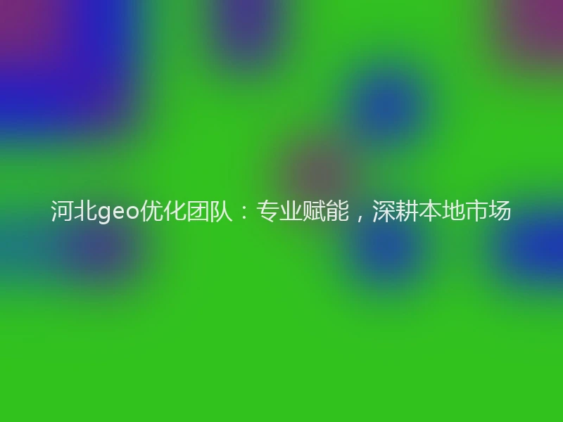 河北geo优化团队:专业赋能,深耕本地市场