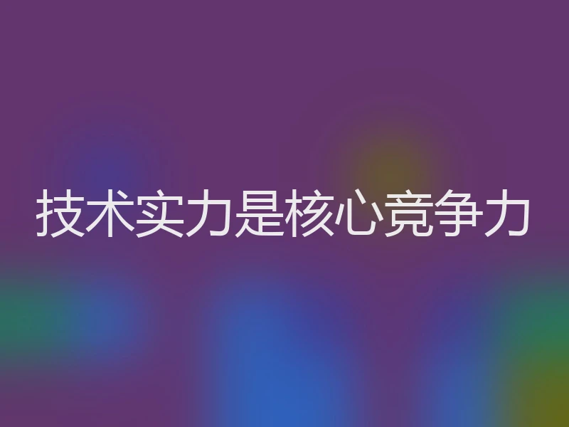 技术实力是核心竞争力