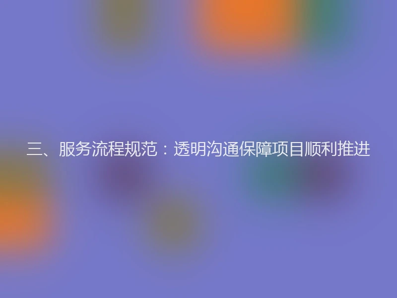 三、服务流程规范：透明沟通保障项目顺利推进