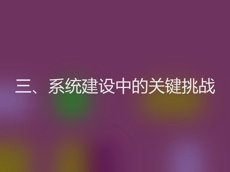 三、系统建设中的关键挑战