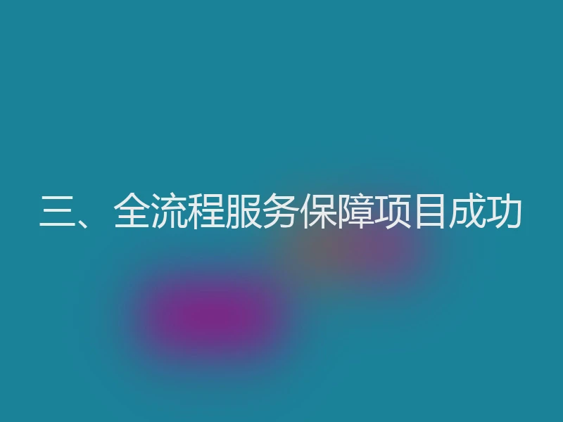 三、全流程服务保障项目成功