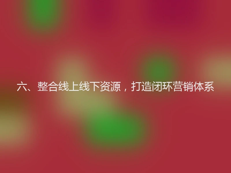 六、整合线上线下资源，打造闭环营销体系