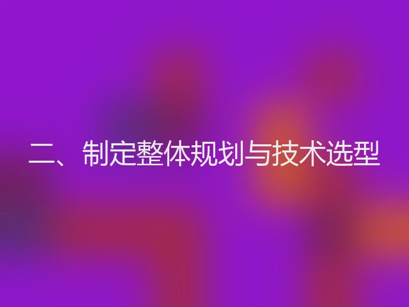 二、制定整体规划与技术选型