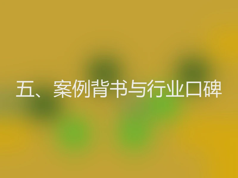 五、案例背书与行业口碑