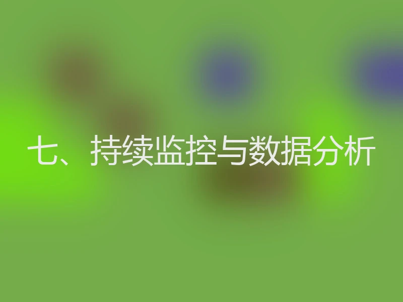 七、持续监控与数据分析