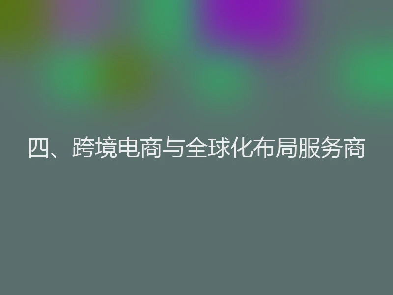 四、跨境电商与全球化布局服务商