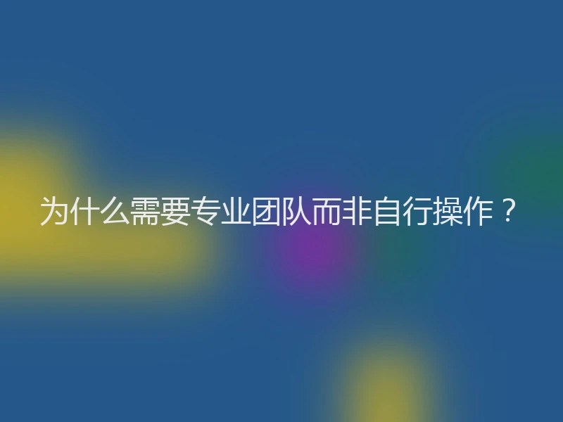 为什么需要专业团队而非自行操作？