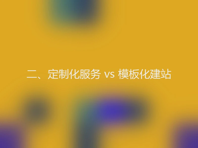 二、定制化服务 vs 模板化建站