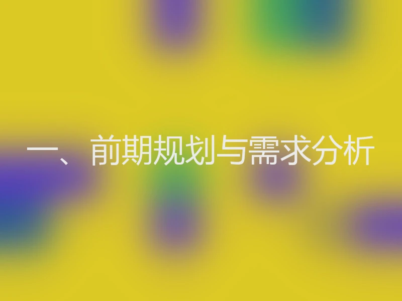 一、前期规划与需求分析