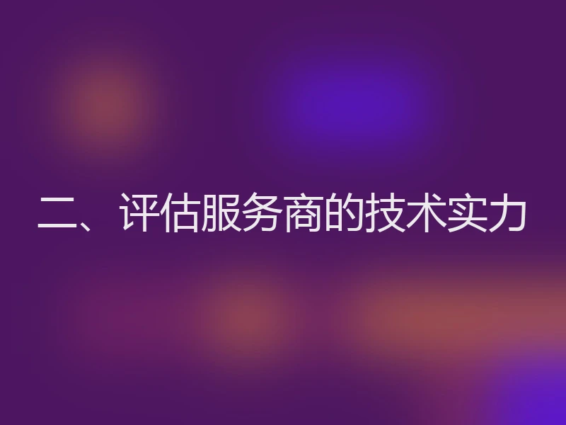 二、评估服务商的技术实力