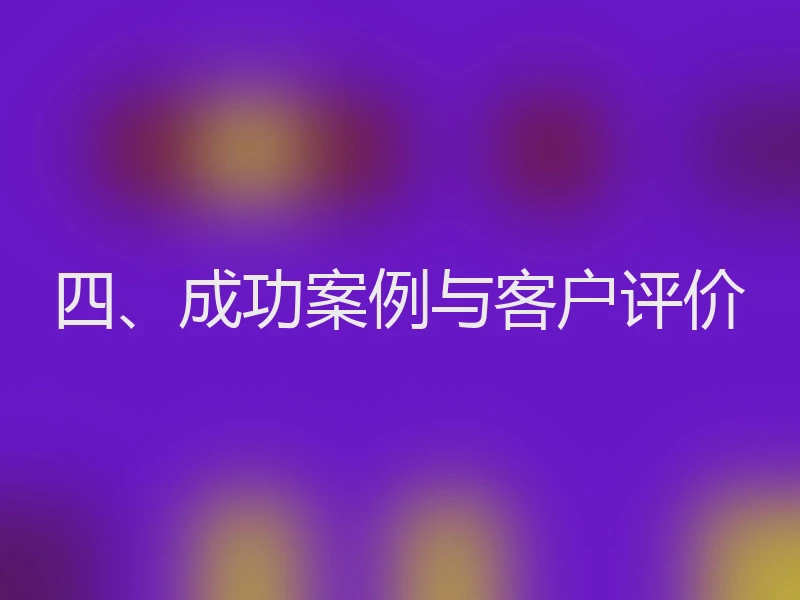 四、成功案例与客户评价