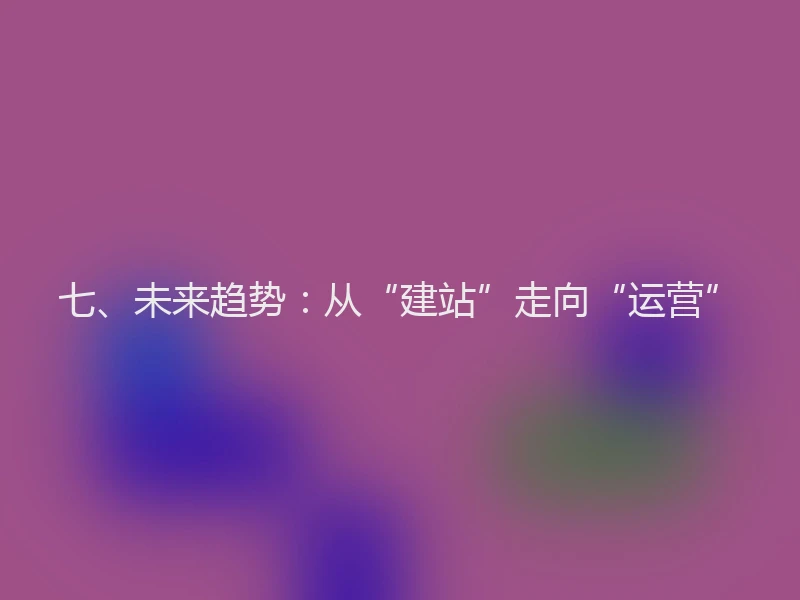 七、未来趋势:从“建站”走向“运营”