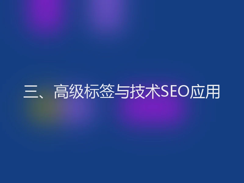三、高级标签与技术SEO应用