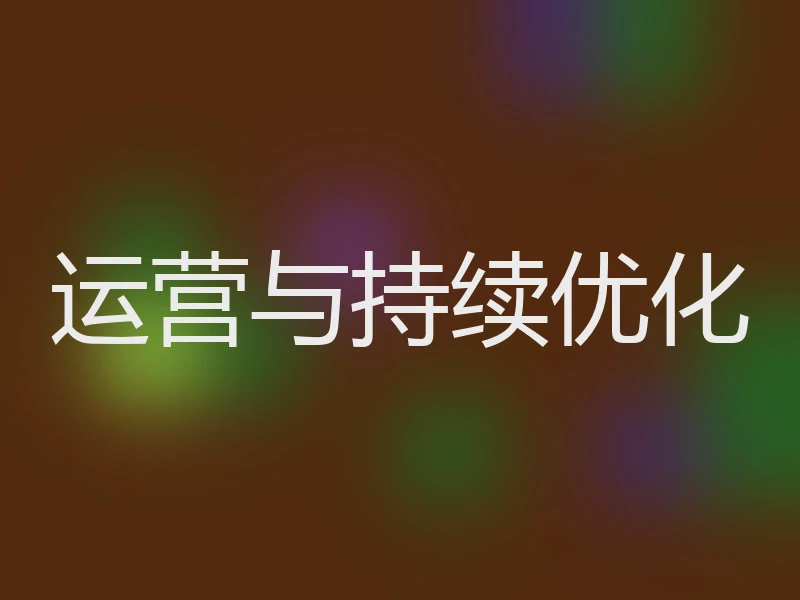 运营与持续优化