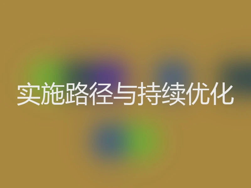 实施路径与持续优化