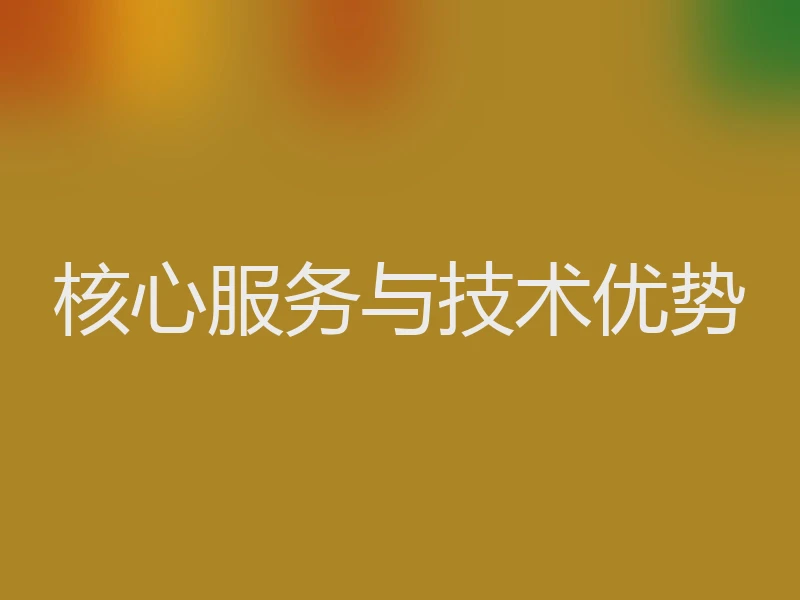 核心服务与技术优势